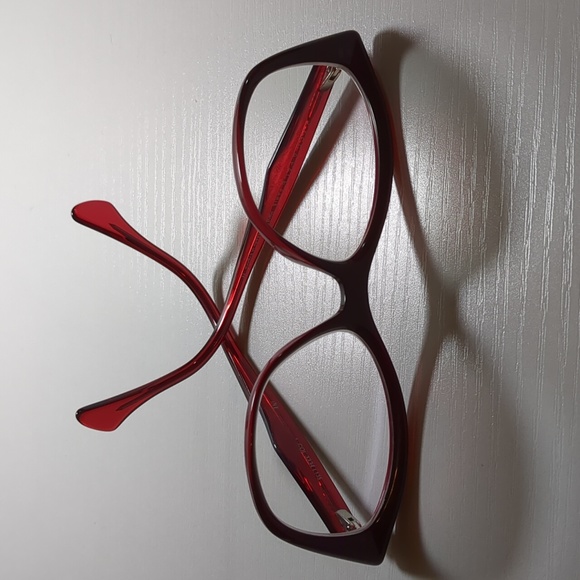 Face A Face Red Cat Eyeglasses Made in France - Picture 2 of 6